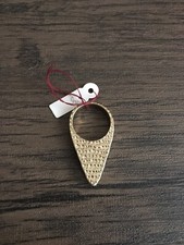 Gold Plated 3D Spike Ring With Vintage Finishing Texture Size 7