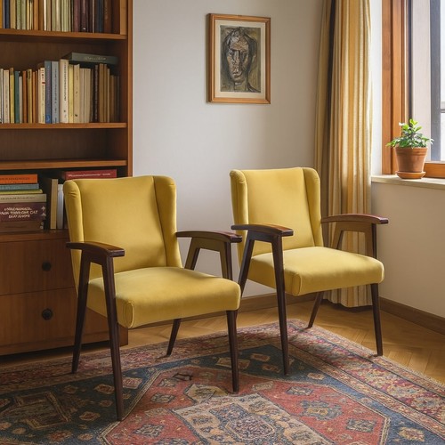 Fauteuils vintage design - vintage, bois