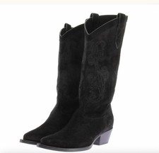 ETRO Santiags hautes daim noir