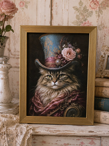 Cadre chat victorien - cadre, cm