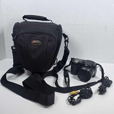 Nikon COOLPIX L100 10MP Digital Camera - 15x Optical Zoom - Black Tested Working