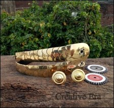 CASQUE PRUSSIEN ALLEMAND PICKELHAUBE CUIR LAITON ensemble ceinture mentonnièr...