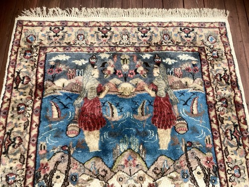 Joli tapis laine soie - tapis, et