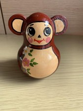 Matriochka Russian Hand-Painted Nesting Doll with Bell Sound Handmade Art