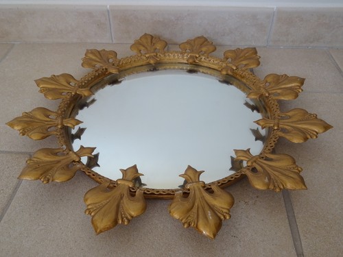 Ancien miroir bombé - ancien,