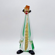 Murano Art Glass Tall Verona Clown 13 3/4” Beauteous!