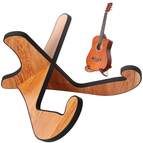 Support guitare sol bois - support,