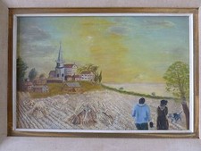 HUILE SUR TOILE ART NAIF SIGNE