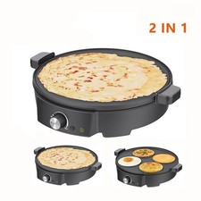 Crêpière pour petit déjeuner double fonction design assiettes interchangeable