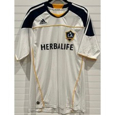 Adidas LA Galaxy Herbalife Soccer Jersey MLS Football Training White Gold, L