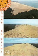 POSTCARD LA DUNE DU PILAT (33) ANIMATION, GRAIN CANVAS, BLANK CARD
