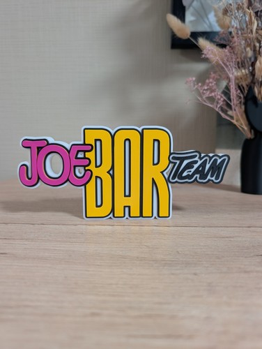 Logo joe bar team - -, plaque