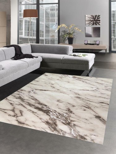 Tapis salon marbre - tapis, beige