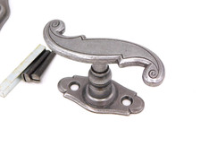 ▨7mm window knob, patinated cemented steel varnished, handle, cremone, bayeux BOUVET