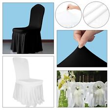1-100pcs Plissé Jupe Housses Chaise Siège Protecteur Slip Extensible Dîner Noces