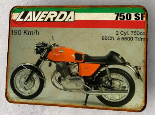 Plaque métal vintage laverda - vintage,