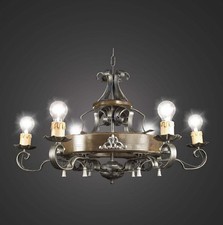 Lustre Rustique En Fer Forgé