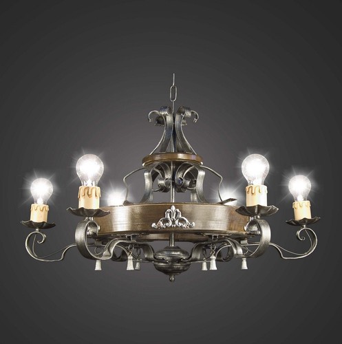 Lustre rustique fer - lustre,