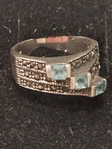 Bague marcassites topaze - et,