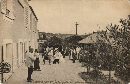 Old postcard fontaine - old, fontaine-le-port