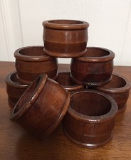 vintage set of 8 Round Teak