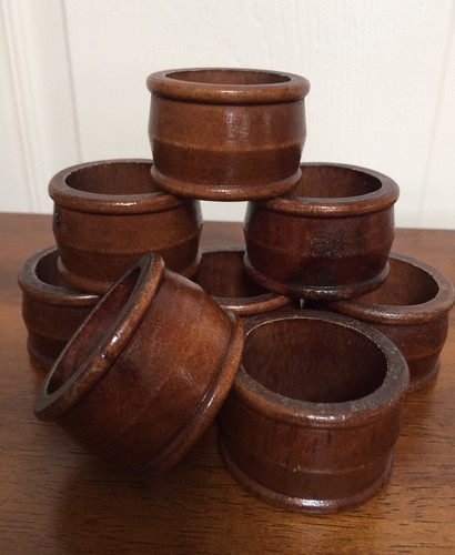 Vintage set round teak - of,