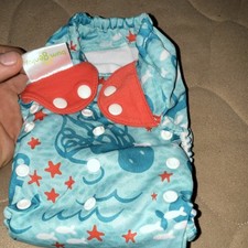 bumGenius Blue Red Sea Print