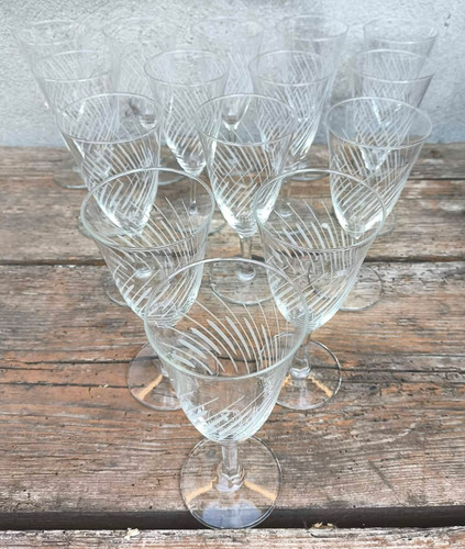 Vintage verres vin - 15,