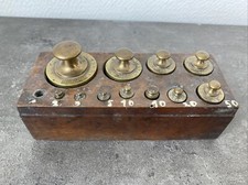 ancien coffret petit poids balance bijoutier Deco