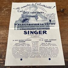 Antique N208 Singer Sewing Machine Brochure