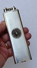 Briquet Dunhill Unique Long Art Deco araignée spider web vintage petrol lighter
