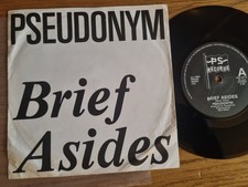 Pseudonym – Brief Asides 1984 PS Records 7” New Wave Punk SIGNED