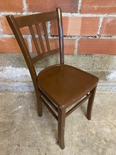 Vintage LUTERMA Style Brown Wood Bistro Chair #C638