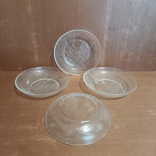 4 Assiettes Creuses Duralex Epis De Maïs Vintage, Assiettes À Soupe, Verre Moulé
