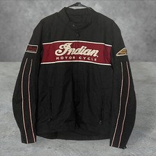 Indian Motorcycle Men’s Size M Riding  Moto Jacket Coat Black Zip Up Patches