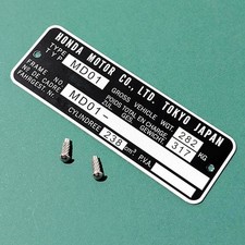 Plaque constructeur Honda -