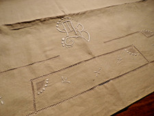 Drap Ancien en Lin beige avec