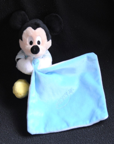 Peluche doudou mickey - mickey, mouchoir