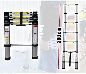 Echelle télescopique alu - , 2m