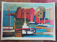 Très belle et grande grande lithographie épreuve d'artiste. BRIATA. Vintage 