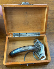 RARE WW2 JAPANESE Surgical Medical Metal Tracheal Tube & Needles In Wooden Box