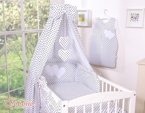 Ciel lit tissu cœurs - -,