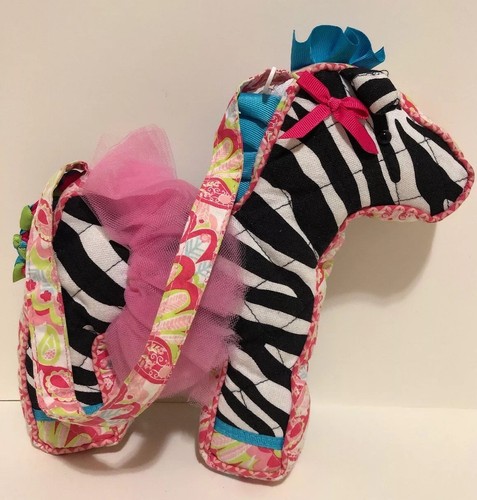 Child zebra plush purse - zebra,