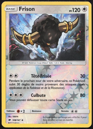 Carte pokémon frison 108 - pokémon, 108/147