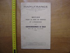 Advertising Ad Notice Commissioning Use Gas Cooker Manufrance