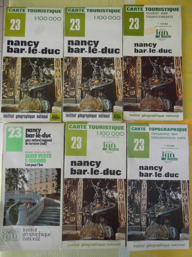 Carte ign verte 23 - 23, nancy