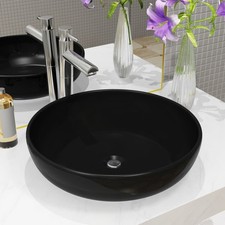 Lavabo rond céramique noir