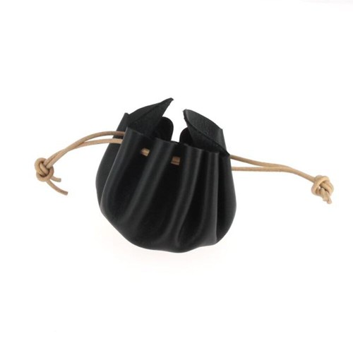 Bourse cuir véritable noir - cuir,