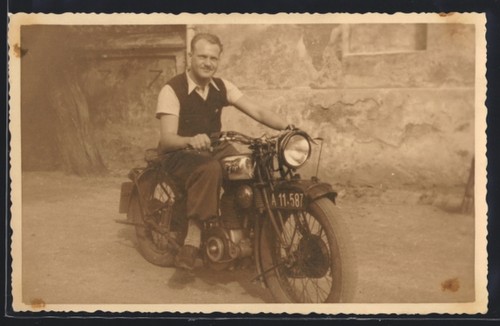 Carte postale photo moto - , fn