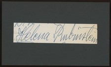 HELENA RUBINSTEIN (1872-1965) autograph cut | Entrepreneur - signed